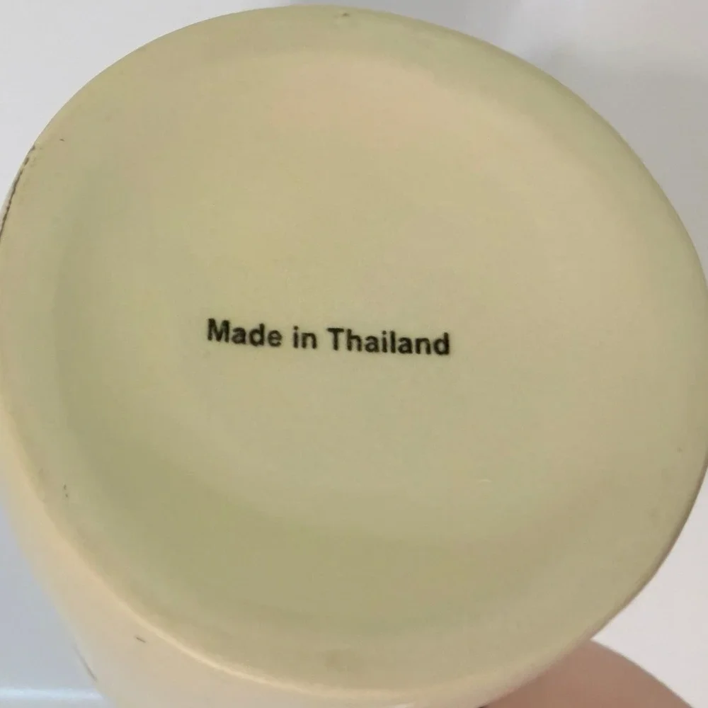 Chomcharm Santorinia 1.1.3 Lemon Ceramic Vase Thailand Hand Painted